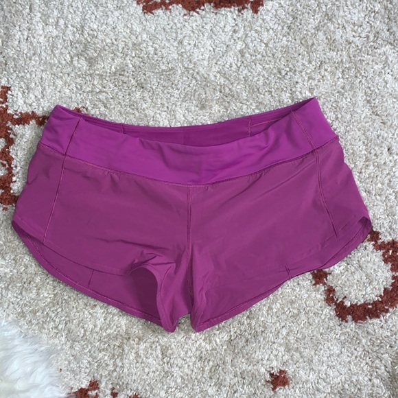 Lululemon- Size 10- 2.5”- Moonlit Magenta- Low-Rise Speed-Up Shorts - Picture 2 of 16